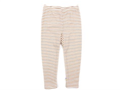 Joha rosa brun stribe leggings merinould/silke